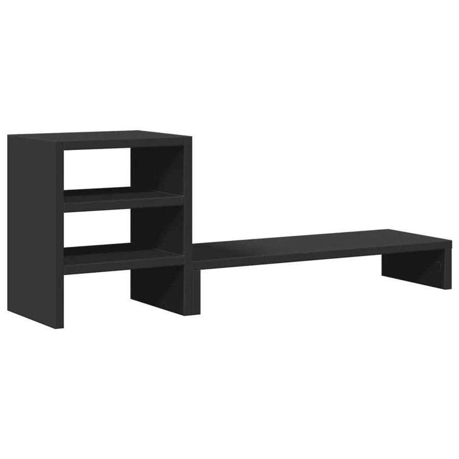 vidaXL Monitorständer mit Schreibtisch-Organizer aus Holzwerkstoff in Schwarz matt, B/T/H: 30,0 x 20,0 x 20,0 cm - Bild 2