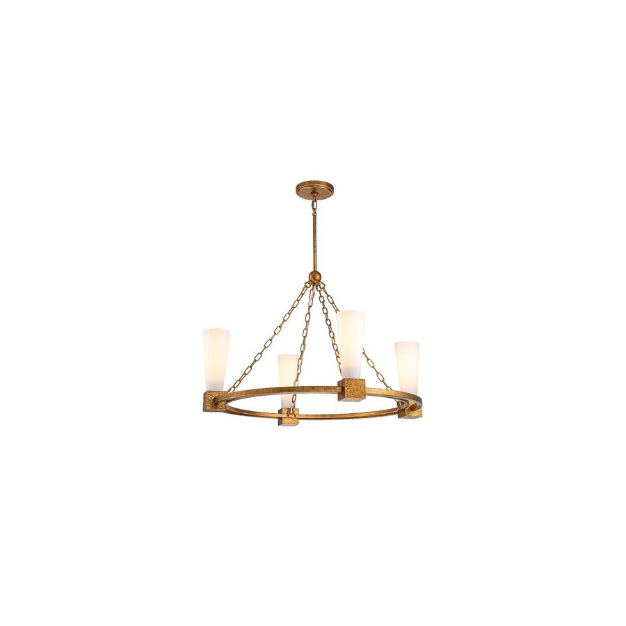 Elstead Lighting Kristy Kronleuchter in Gold/Messing mit Opalglas - Bild 1