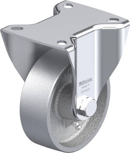 Blickle Bockrolle BK-G 100G-1 in Silber, Rad-Durchmesser: 100 mm, Tragfähigkeit: 350 kg - Bild 1