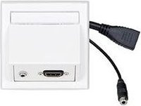 VivoLink WI221170 Steckdose mit HDMI und 3,5 mm Klinke in Weiß - Bild 1