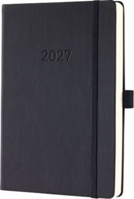 Sigel Conceptum Tageskalender 2027 A5 in Schwarz mit Hardcover und Stiftschlaufe - Bild 1