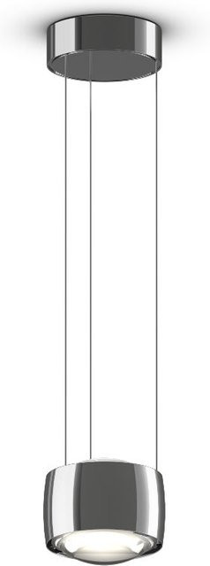 Occhio Sento sospeso up LED-Pendelleuchte in Chrom mit Sento D Linse und Occhio air Modul, warmweiß 3000K - Bild 1