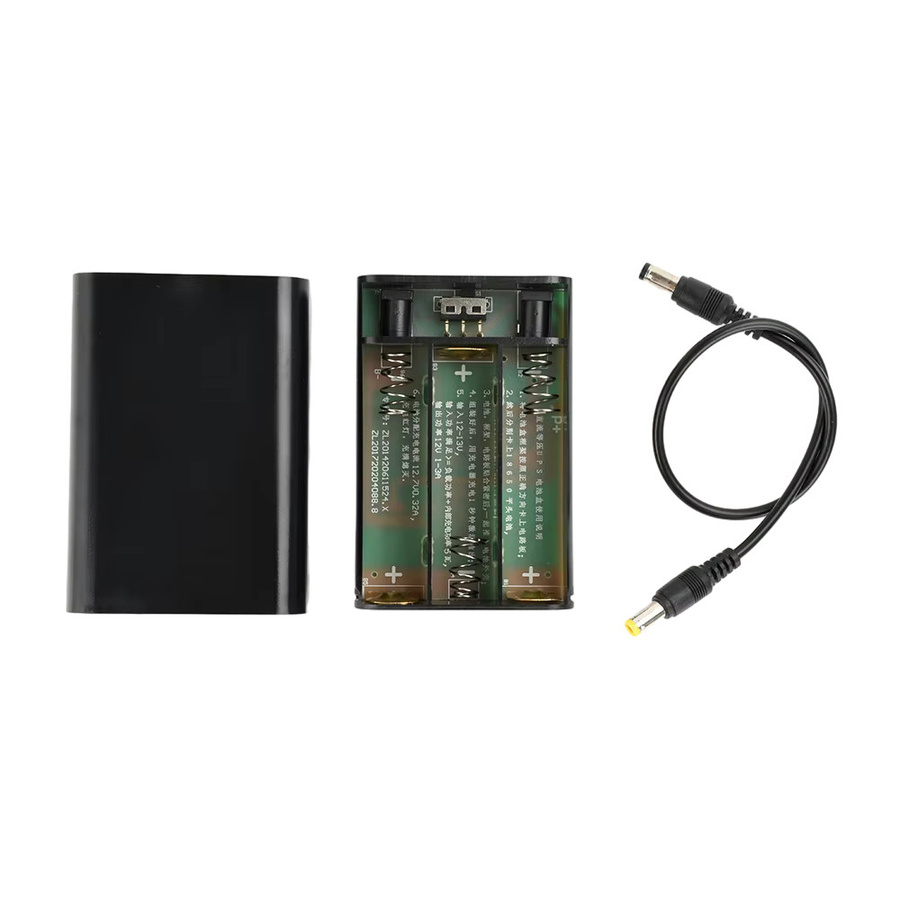 Aideepen DC-USV-Strombox DIY-Kit für Modem und Router, Schwarz, mit 3 x 18650 Lithium-Batterien, DC 12 V Peak - Bild 5