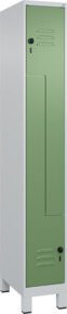 C+P Z-Spind Classic PLUS mit 2 Fächern und Sicherheits-Drehriegel, Farbe Grau/Grün, H x B x T: 195 x 30 x 50 cm - Bild 1
