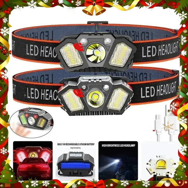 KDULIT LED Mini Scheinwerfer mit Bewegungssensor und Induktion, Wasserdichter COB Akku-Arbeitsleuchte in Schwarz für Camping, Garten und Outdoor - Bild 1