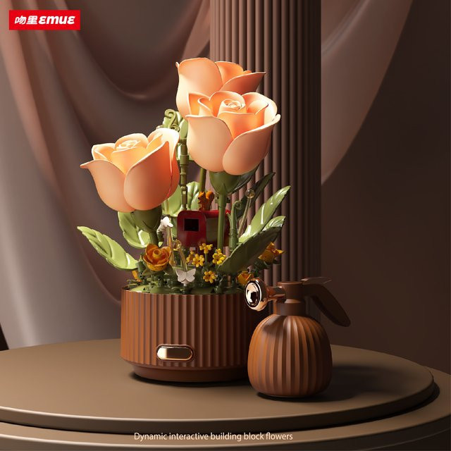 BALODY Rose Bouquet, Baustein Blume, Rosa / Pink - Bild 1