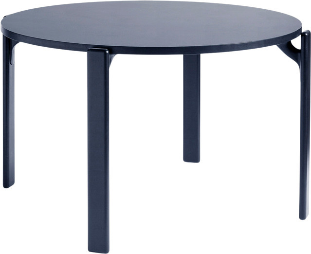 HAY Rey Tisch rund in Blau mit Buchenfurnier - Bild 1