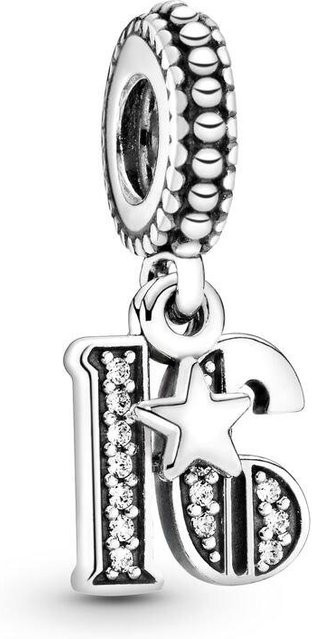 Lucky Star Jewelry Dangle Charms, Kupfer, Silber, Zirkonia, Damen - Bild 1