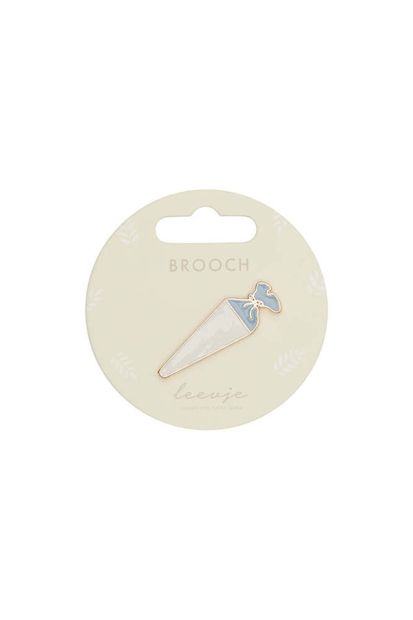 Leevje Brosche School Cone Blue - Bild 1