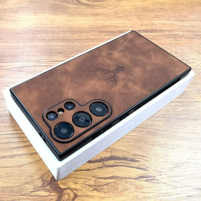 Vintage Leder Hülle für Samsung Galaxy S25 S24 S23 S22 S21 Ultra FE Note 20 A55 A54 A53 A52 5G in Braun - Bild 1