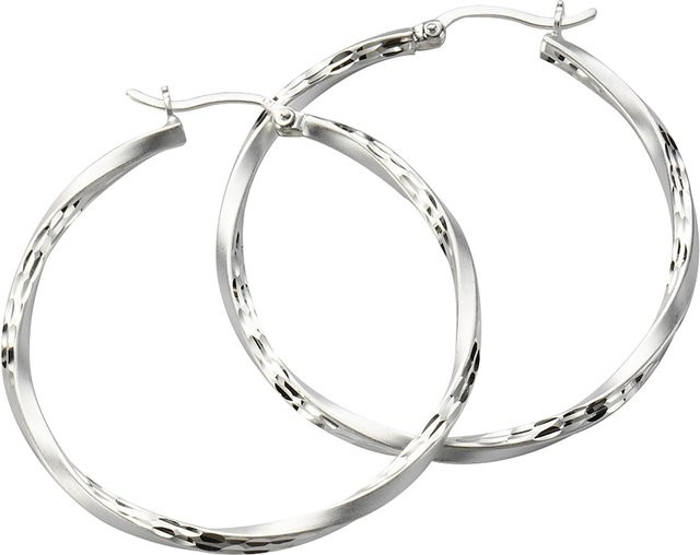 Celesta Creolen 925 Silber, rhodiniert, 4,0 cm - Bild 1