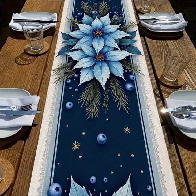 VIKAMA Weihnachts-Tischläufer in Marineblau - Bild 1