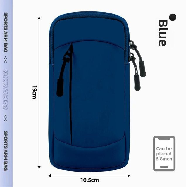 SZwatch Wasserdichte Sport-Armtasche für Handy und Fitness in Blau - Bild 1