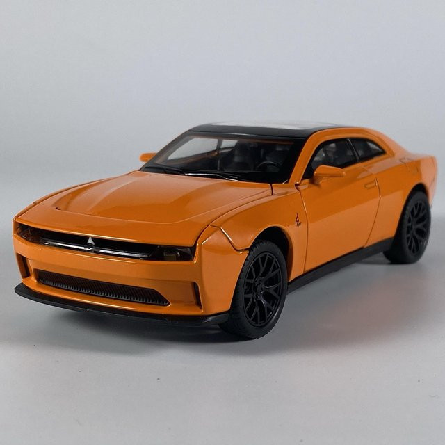 Linyi toy car Dodge Charger Daytona Srt Ev Hellcat, Modellauto, 1:32, Metall, Orange, ab 14 Jahre - Bild 1