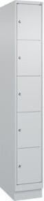 C+P Schließfachschrank Classic PLUS mit Sockel und 1 Abteil in Lichtgrau, H x B x T: 195 x 30 x 50 cm - Bild 1