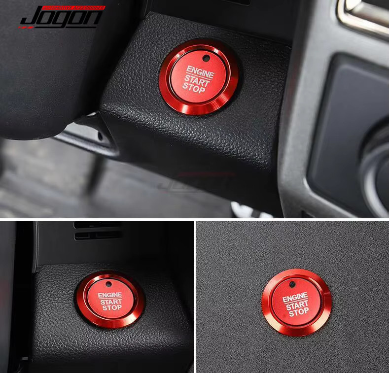 Jogon Auto Start Stopp Druckknopf Schutzaufkleber für Ford F150 Fokus Kuga Fiesta Eco Sport Interieur - Bild 2