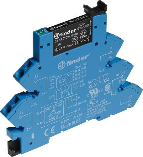 Finder Koppelrelais 38.61.8.240.5060 1 Wechsler Blau 230-240 V AC - Bild 1