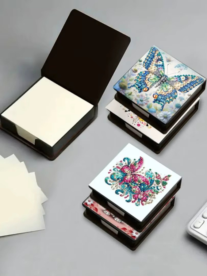 DIY-Etikettenbox aus Papier mit buntem Tiermuster und 150 Blatt Papier für Büro und Schule - Bild 5
