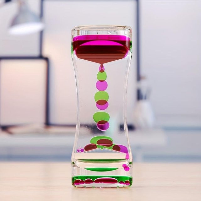 Kreative Öltropfen-Kunst Sanduhr von xianyi01 in Mehrfarbig als moderne Schreibtischdekoration - Bild 1