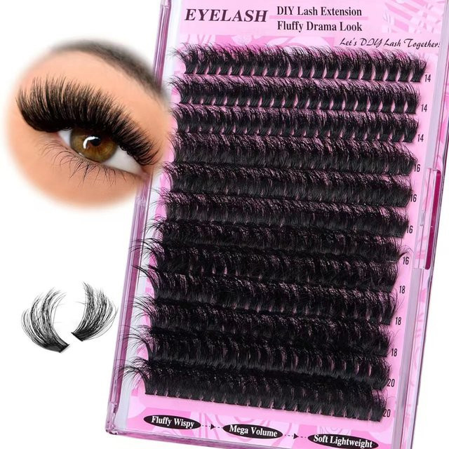 Cotremyp Manga Wimpernverlängerungen, schwarze, 14-20mm, Unisex - Bild 1