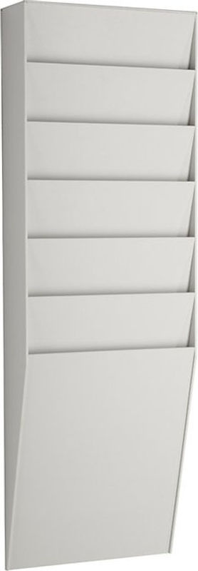 Paperflow Prospekt-Wandhalter A4 hoch mit 6 Fächern in Grau - Bild 2