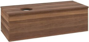 V&B Waschtischunterschrank Antao mit Frontstruktur in Walnut, B/T/H: 120 x 50 x 50 cm - Bild 1