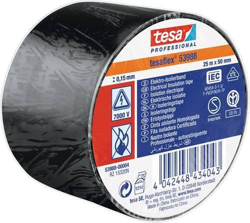 tesa Professional Isolierband Schwarz Breite: 50 mm, Länge: 25 m - Bild 1