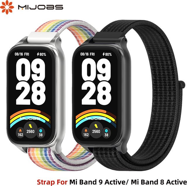 Xiaomi Uhrenarmband, Nylon, Bunt, Unisex, Mi Band 9 Aktive, Redmi Band 3 - Bild 1