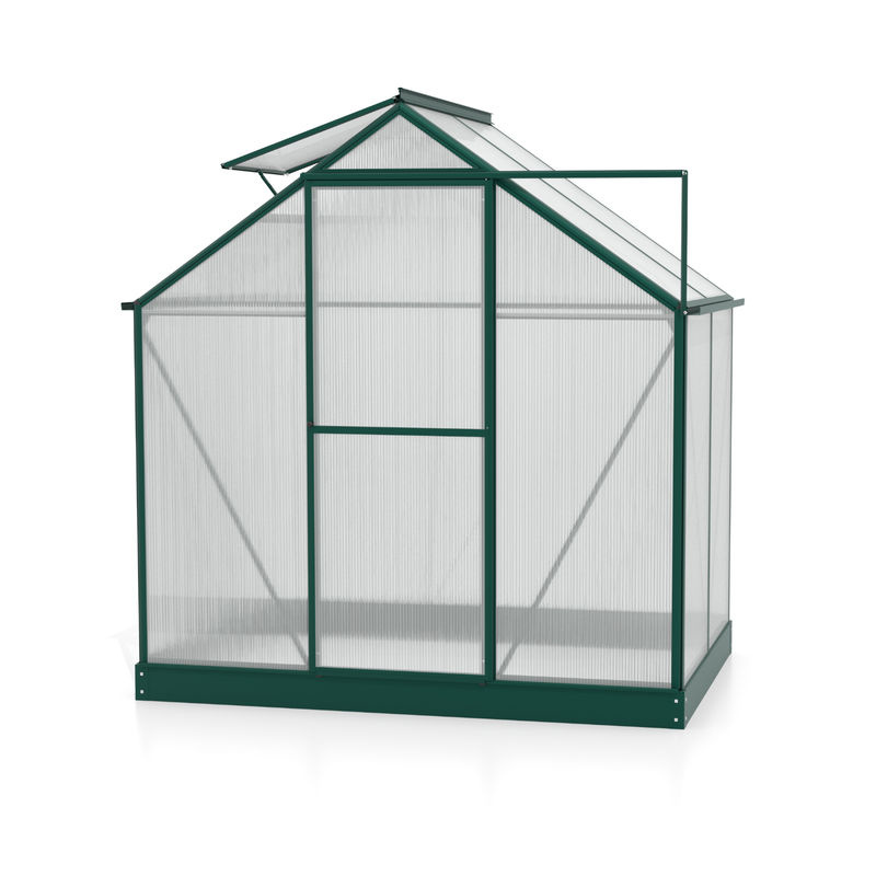 Vitavia Gewächshaus Triton 2500 mit Stahlfundament und Polycarbonat-Hohlkammerplatten in Grün - Bild 3