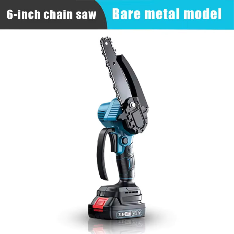 Bromose Mini-Kettensäge 6 Zoll in Blau mit 2 x 21V Akku und automatischer Ölschmierung - Bild 8