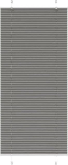 vidaXL Plissee Anthrazit semi-transparent aus Polyester B: 85 cm, H: 200 cm - Bild 1