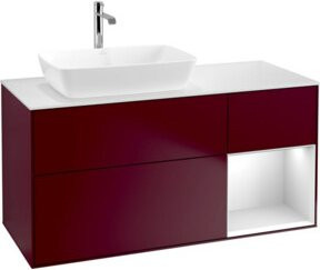 V&B Waschtischunterschrank Finion mit Wandbeleuchtung, Farbe Weiß, Breite: 120 cm, Tiefe: 50,1 cm, Höhe: 50,1 cm - Bild 1