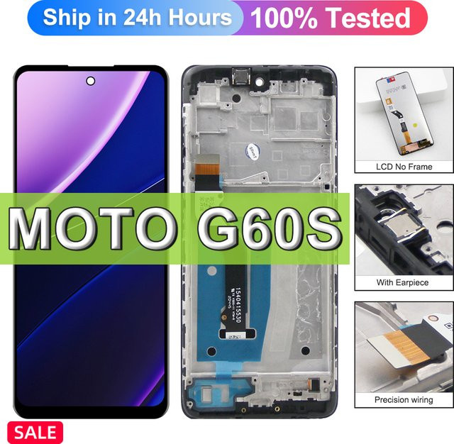 Motorola Moto G60S XT2133-1 LCD Display Ersatz mit Touch Screen in Schwarz, 6,8 Zoll - Bild 1