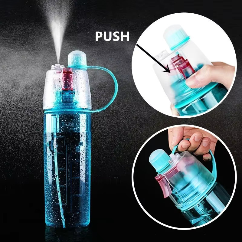 Kreative Spray Wasser Flasche in Pink, tragbare Zerstäubungsflasche für Outdoor und Sport, 600 ml - Bild 6