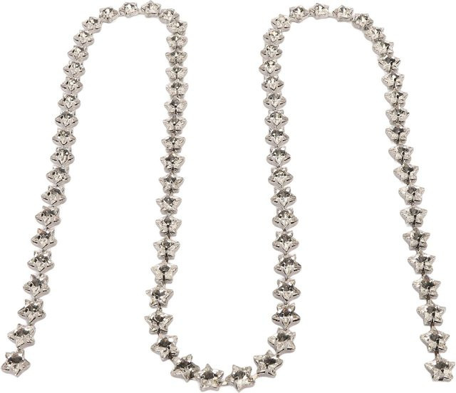 Stern Strassbesatz Kette, weiß, 0,4 Zoll Breite - Bild 1