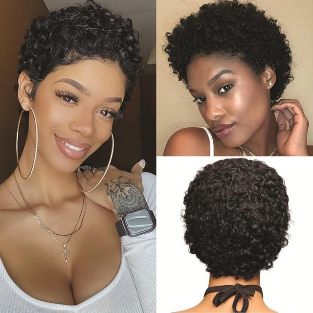 Suri Hair Afro-Synthetik-Perücke, kurz, schwarz, Damen - Bild 1