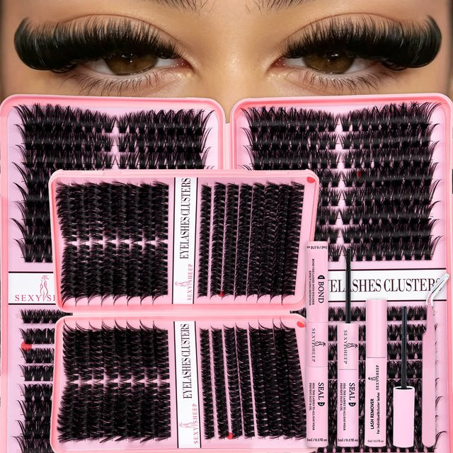 SEXYSHEEP Wimpernverlängerungs-Set, Katzenaugen-Wimpernbüschel, Unisex - Bild 1