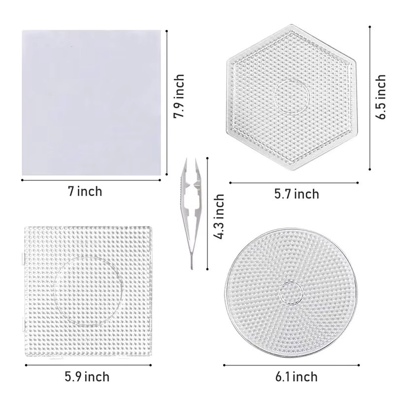 Hama Quadratisches Steckbrett-Puzzle, Zubehör, transparent - Bild 3