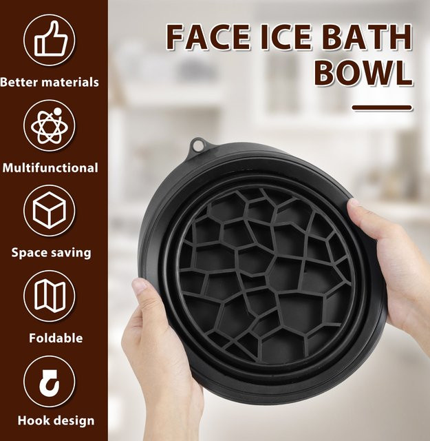 Willstar Faltbares Silikon-Becken mit Eiswürfelform, Gesicht, Purple, Black - Bild 1