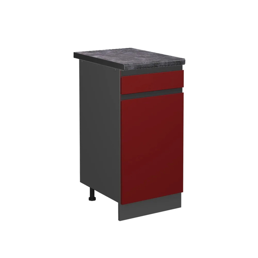 Vicco R-Line Küchenunterschrank mit Schubladen und Türen, Rot/Anthrazit, Breite: 40 cm, Höhe: 81,6 cm, Tiefe: 60 cm - Bild 2