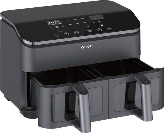 Cosori Dual Basket Heißluftfritteuse CAF-R901-AEU in Schwarz mit 8,5 l Fassungsvermögen