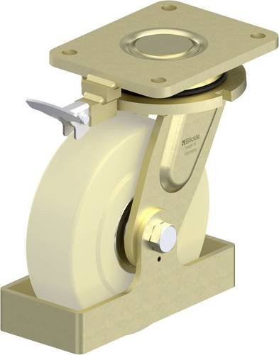 Blickle Schwerlast-Lenkrolle LS-GSPO 200K-35-RI4-FS in Beige und Multicolour mit 200 mm Rad-Durchmesser und einer Tragfähigkeit von 3000 kg - Bild 1