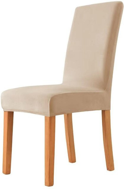 Yiran Furniture Esszimmerstuhl aus Plüsch mit elastischem Samtstoff - Bild 1