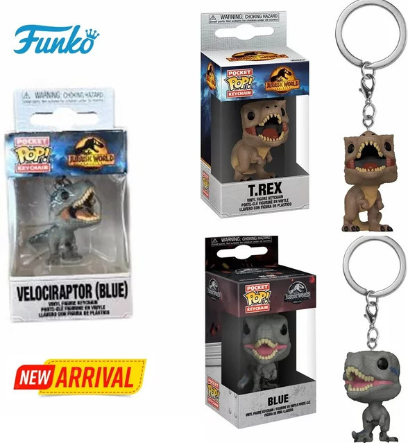 Funko Jurassic World T.Rex Velociraptor, Schlüsselanhänger, Blau, ab 3 Jahren - Bild 1