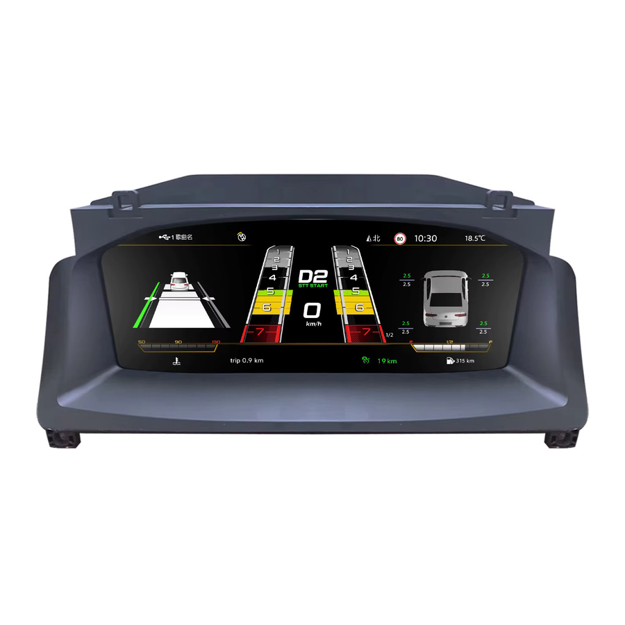 Wowuseful Digitales Armaturenbrett-Cluster für VW T6 16–22 Caravelle Multivan Transport mit Android Navigation Radio Player in Schwarz - Bild 7