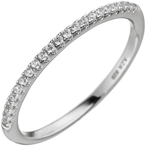 Colfem Ring 925 Sterling Silber, Zirkonia, Damen, Ringgröße 54 - Bild 1