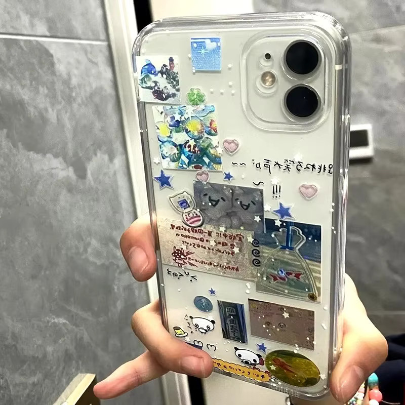 Kawaii Scrapbook Handyhülle für iPhone 11 bis 17 Pro Max, transparente und kratzfeste Softcase-Hülle für Mädchen - Bild 2