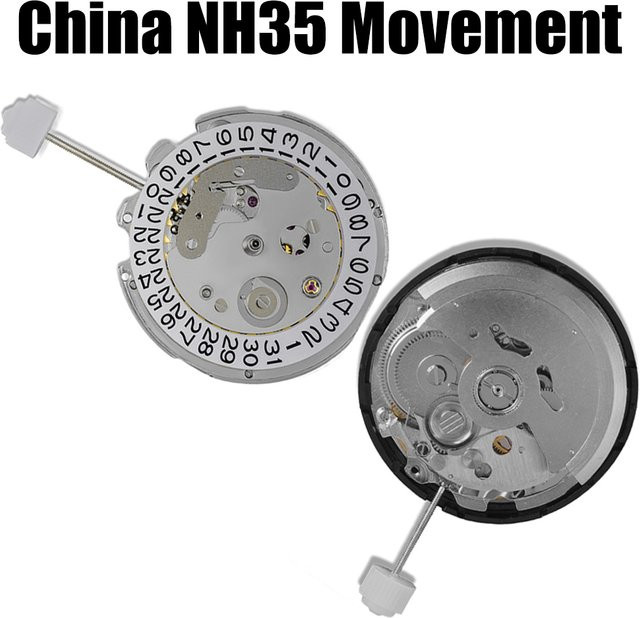 NH35A Uhrwerk, automatisch, mechanisch, Edelstahl, Silber, Unisex - Bild 1