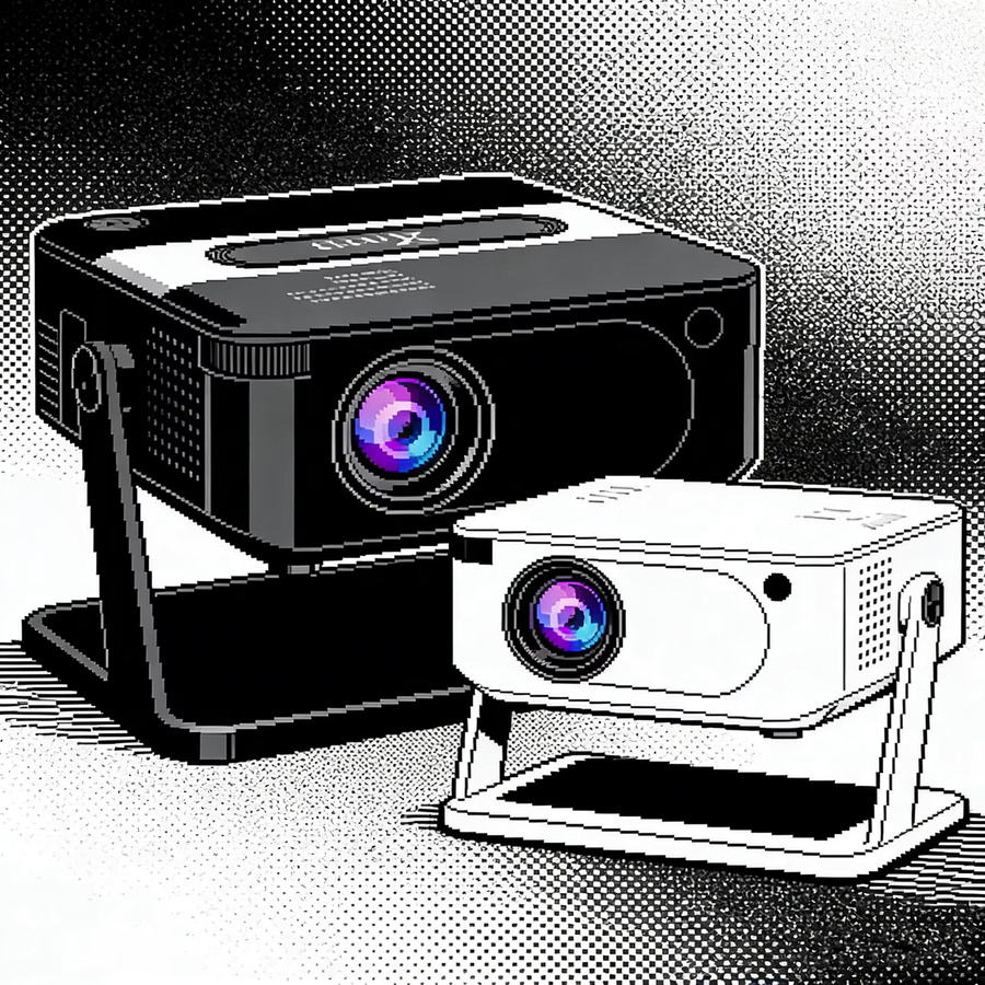 Xnano Mini-Projektor HA109 in Weiß mit Android 11, WiFi 6, Bluetooth 5.0 und 300 ANSI Lumen für Heimkino-Erlebnisse in Full HD und 4K Unterstützung - Bild 2