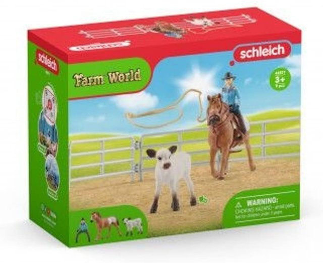 Schleich Farm World Team Roping mit Cowgirl Spielset ab 3 Jahren - Bild 2